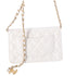 CHANEL Fit For You Wallet On Chain WOC Pearly Caviar Quilted Iridescent White